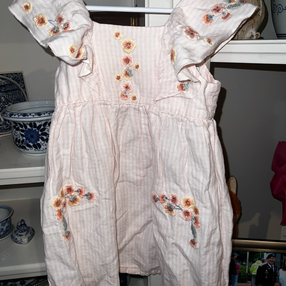 Tartine Et chocolat cotton/linen blend dress